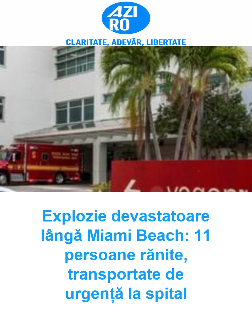 Explozie devastatoare lângă Miami Beach: 11 persoane rănite, transportate de urgență la spital