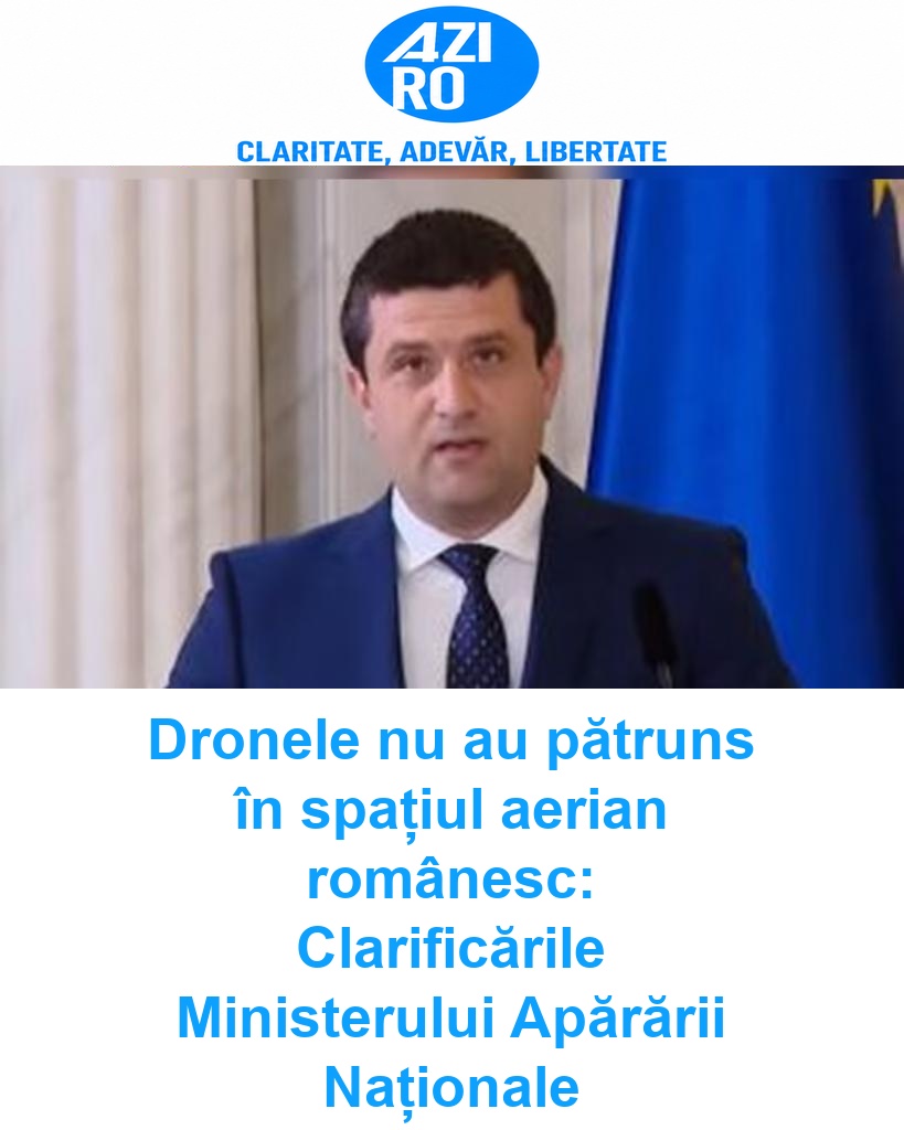 Dronele nu au pătruns în spațiul aerian românesc: Clarificările Ministerului Apărării Naționale