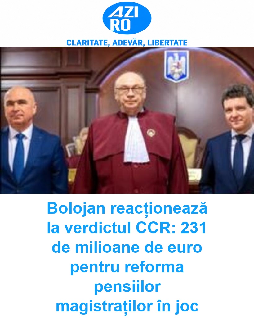 Bolojan reacționează la verdictul CCR: 231 de milioane de euro pentru reforma pensiilor magistraților în joc