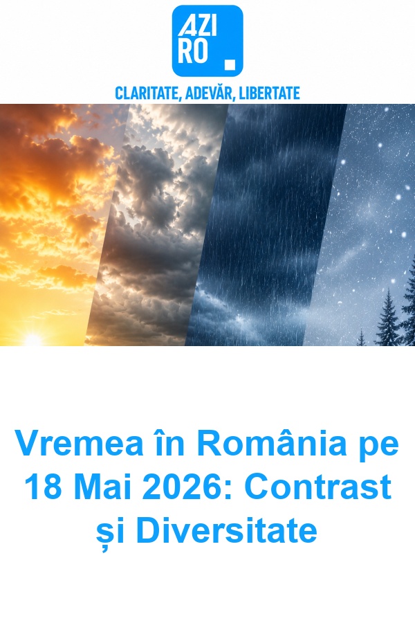 Vremea în România pe 18 Mai 2026: Contrast și Diversitate
