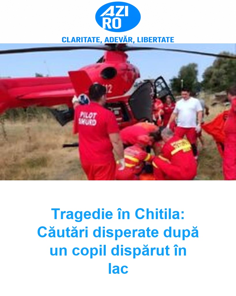 Tragedie în Chitila: Căutări disperate după un copil dispărut în lac