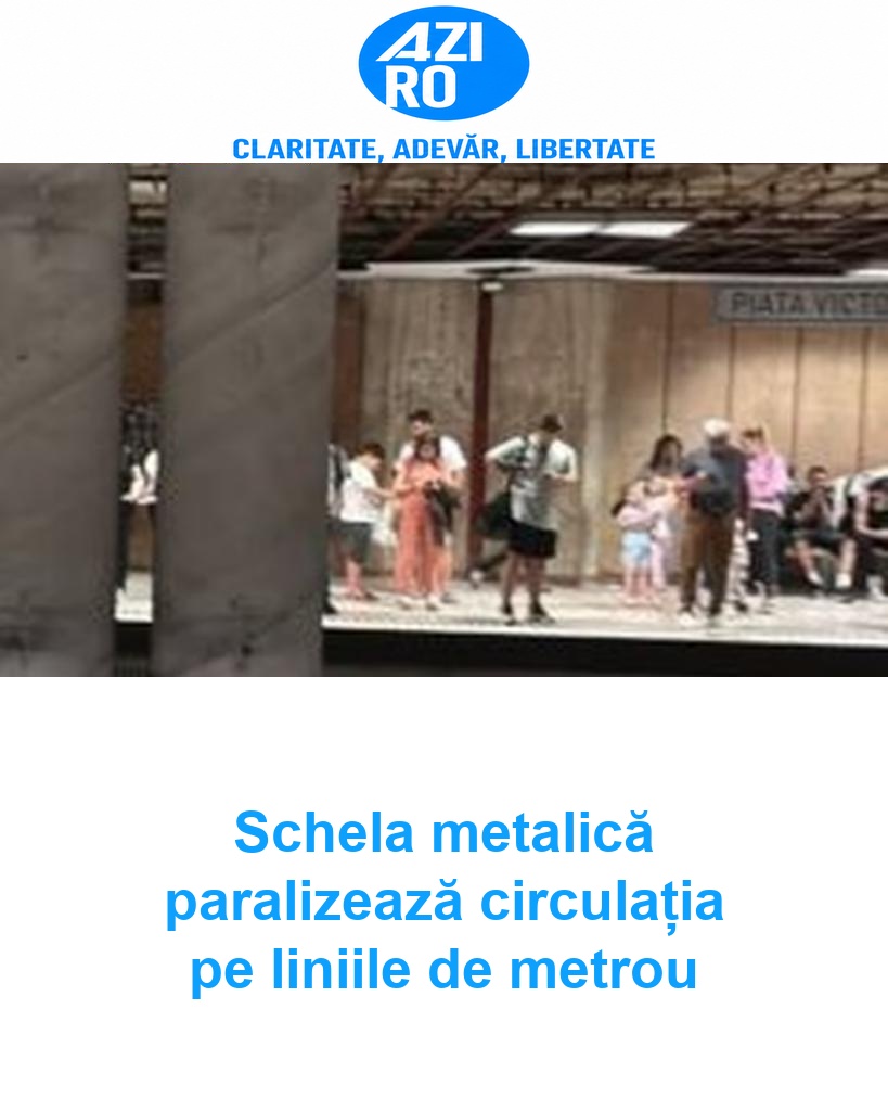 Schela metalică paralizează circulația pe liniile de metrou