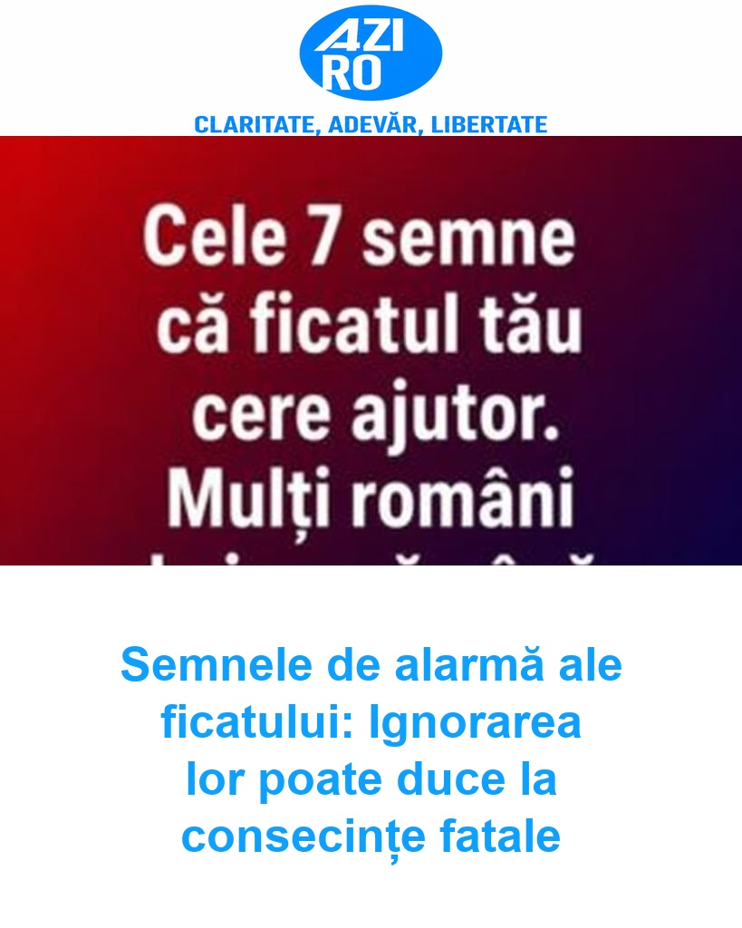 Semnele de alarmă ale ficatului: Ignorarea lor poate duce la consecințe fatale