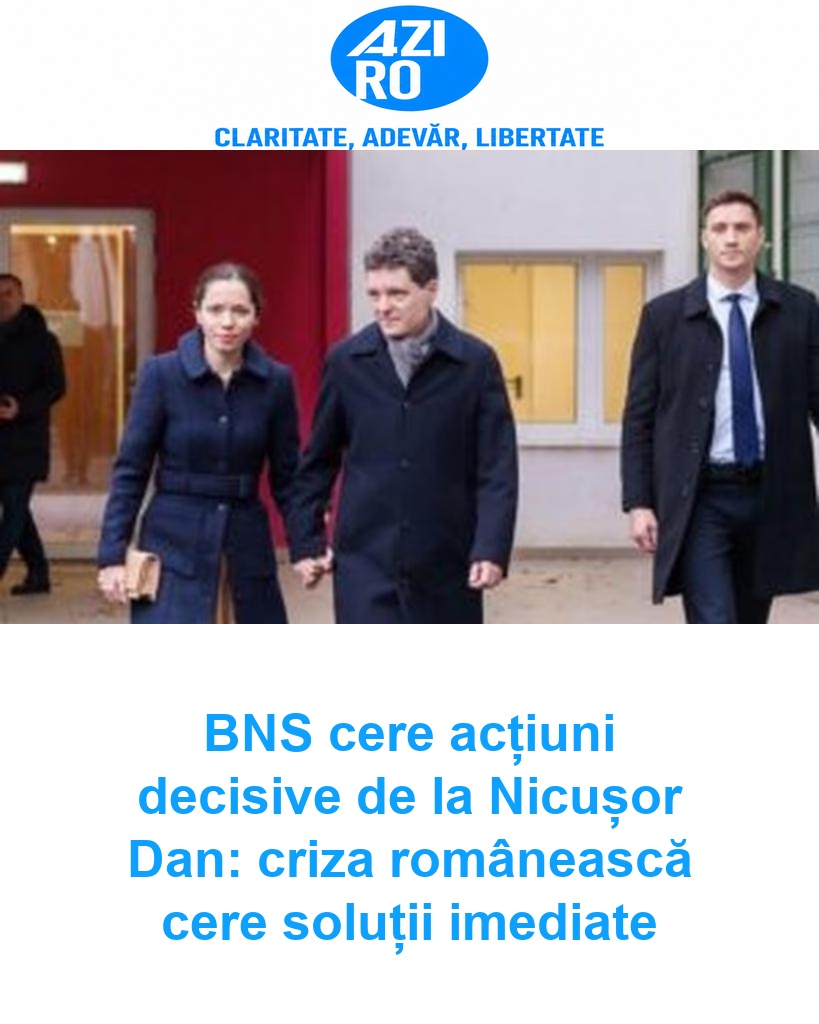BNS cere acțiuni decisive de la Nicușor Dan: criza românească cere soluții imediate