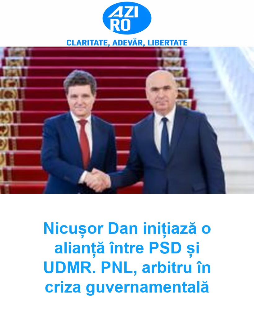 Nicușor Dan inițiază o alianță între PSD și UDMR. PNL, arbitru în criza guvernamentală