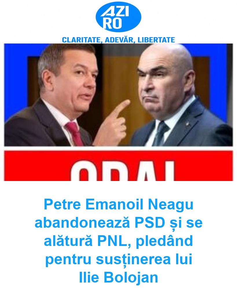 Petre Emanoil Neagu abandonează PSD și se alătură PNL, pledând pentru susținerea lui Ilie Bolojan