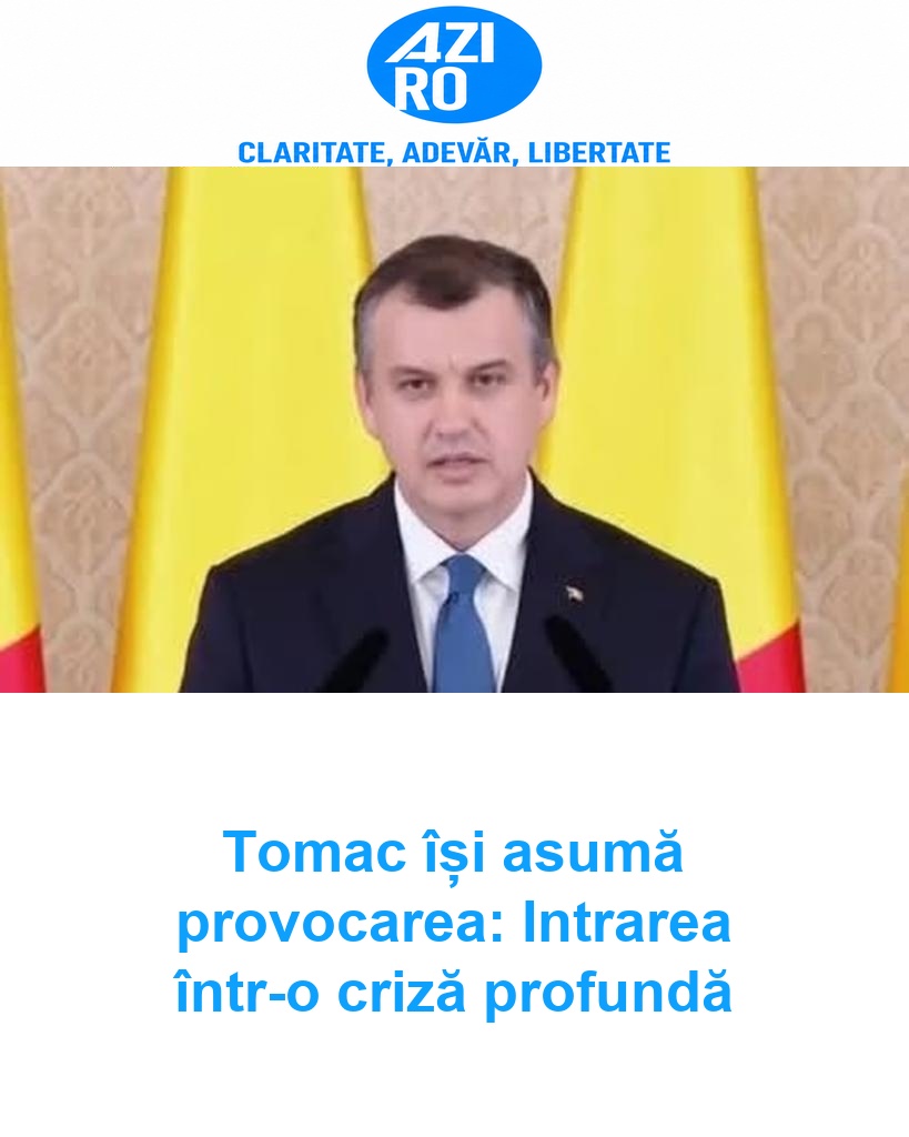 Tomac își asumă provocarea: Intrarea într-o criză profundă