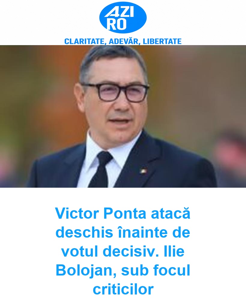Victor Ponta atacă deschis înainte de votul decisiv. Ilie Bolojan, sub focul criticilor