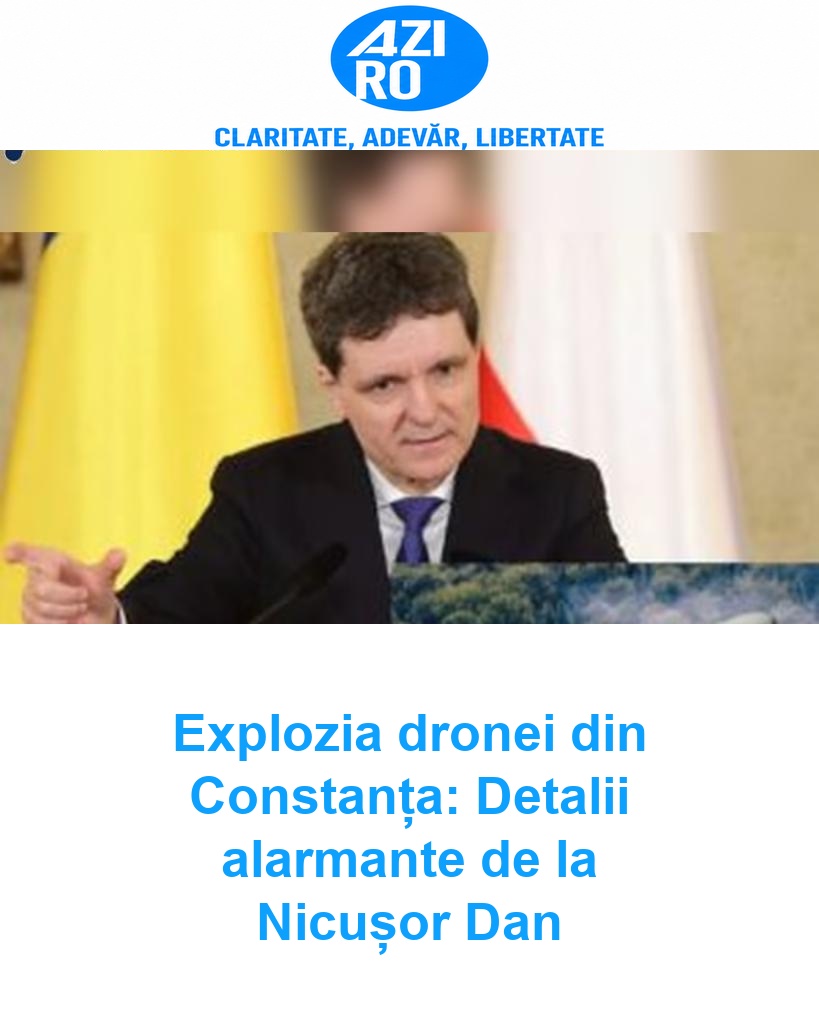 Explozia dronei din Constanța: Detalii alarmante de la Nicușor Dan