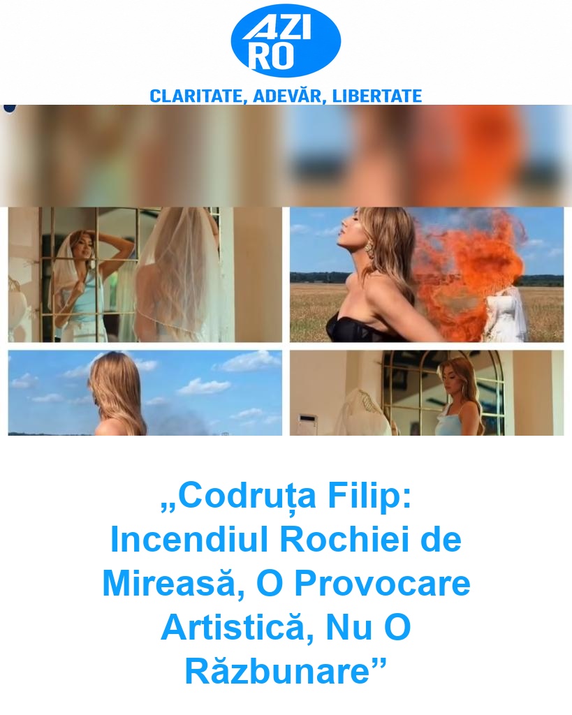 „Codruța Filip: Incendiul Rochiei de Mireasă, O Provocare Artistică, Nu O Răzbunare”