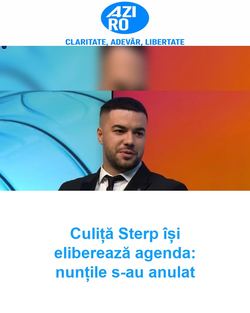Culiță Sterp își eliberează agenda: nunțile s-au anulat