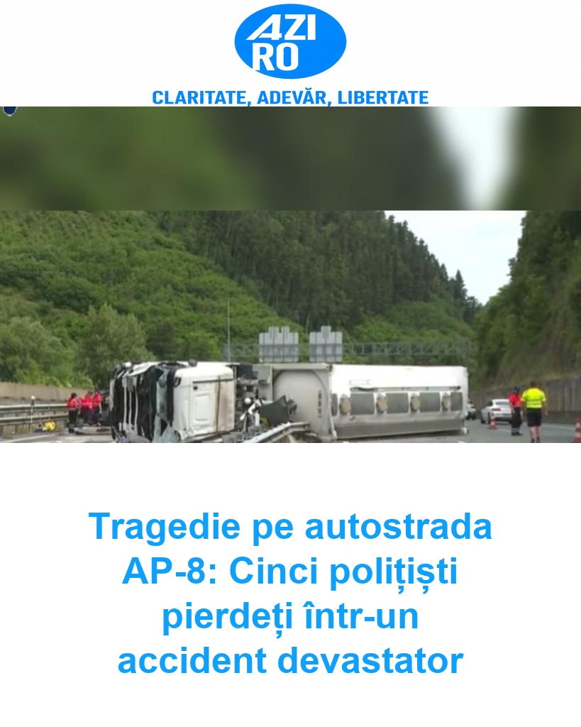 Tragedie pe autostrada AP-8: Cinci polițiști pierdeți într-un accident devastator