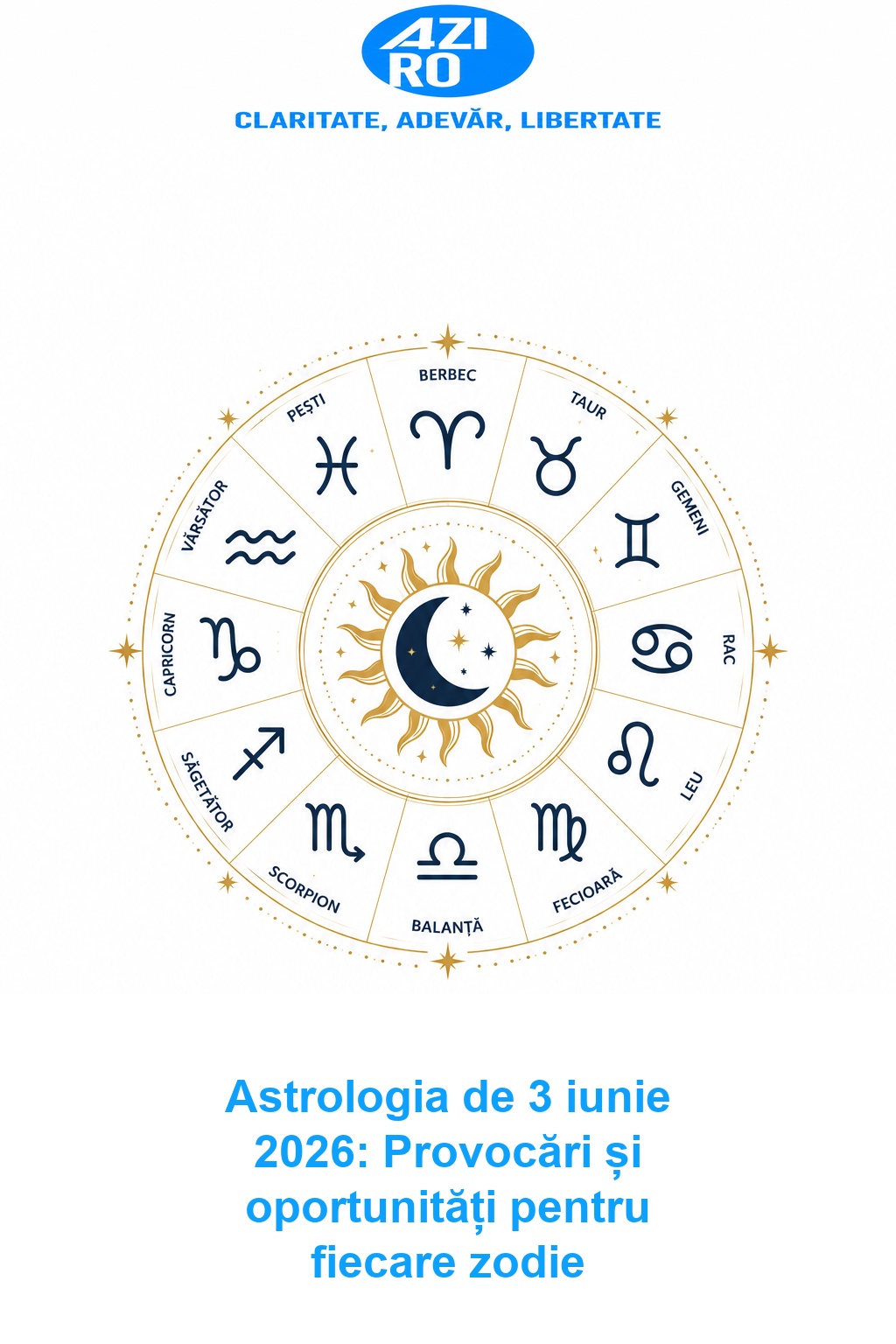 Astrologia de 3 iunie 2026: Provocări și oportunități pentru fiecare zodie