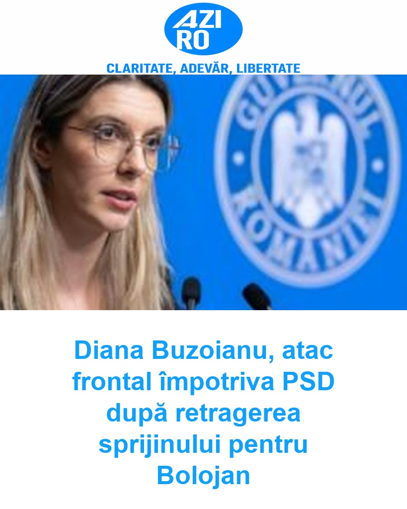 Diana Buzoianu, atac frontal împotriva PSD după retragerea sprijinului pentru Bolojan