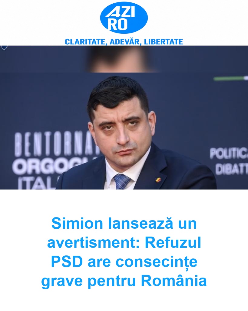 Simion lansează un avertisment: Refuzul PSD are consecințe grave pentru România