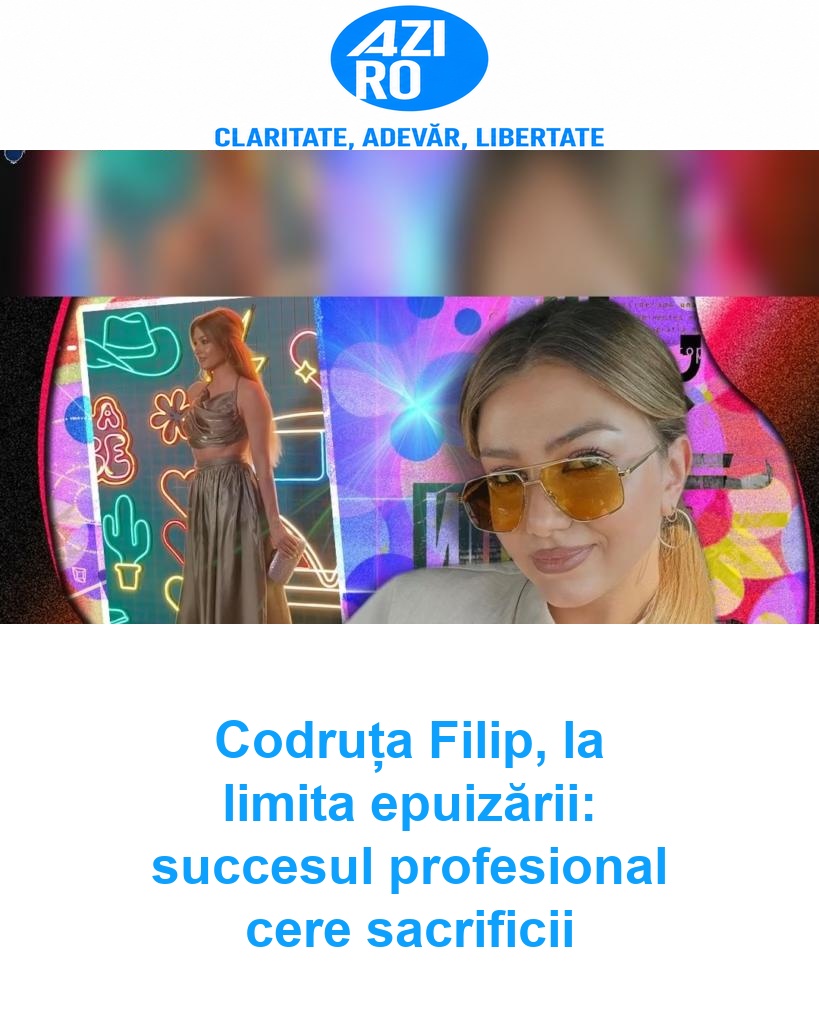 Codruța Filip, la limita epuizării: succesul profesional cere sacrificii