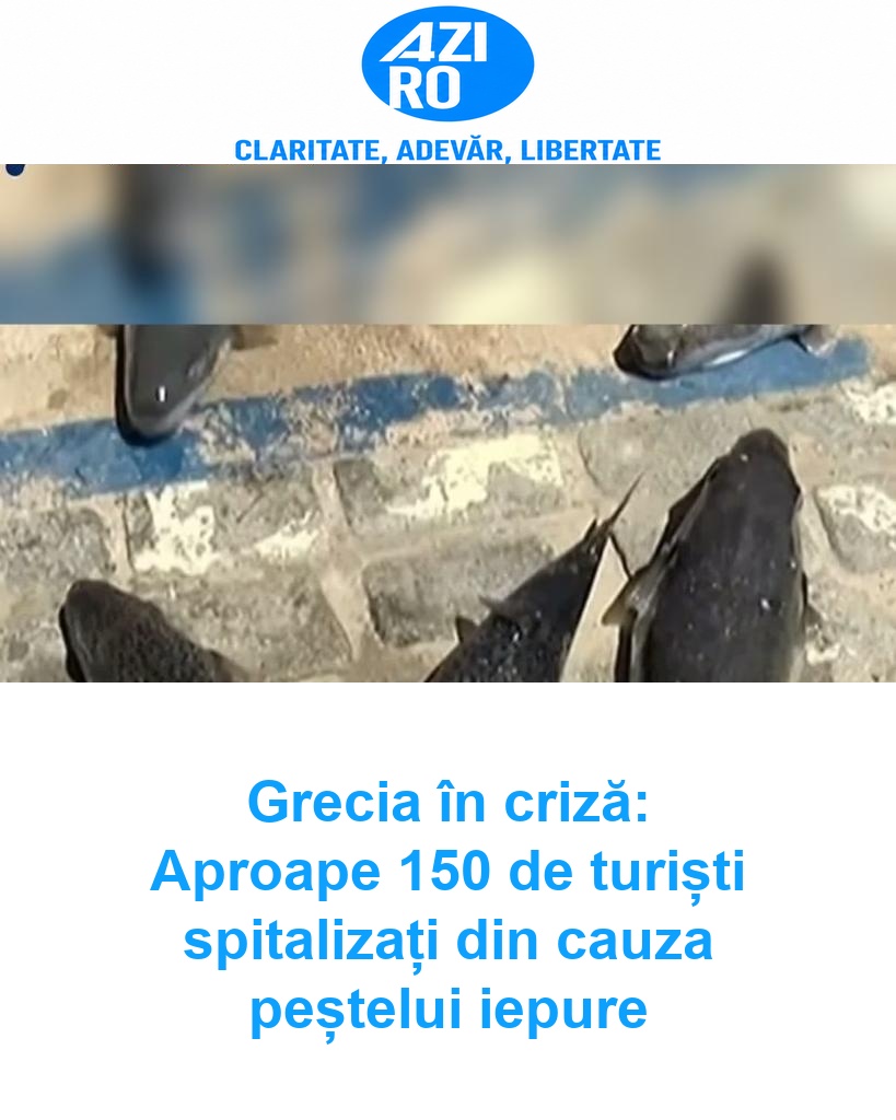 Grecia în criză: Aproape 150 de turiști spitalizați din cauza peștelui iepure