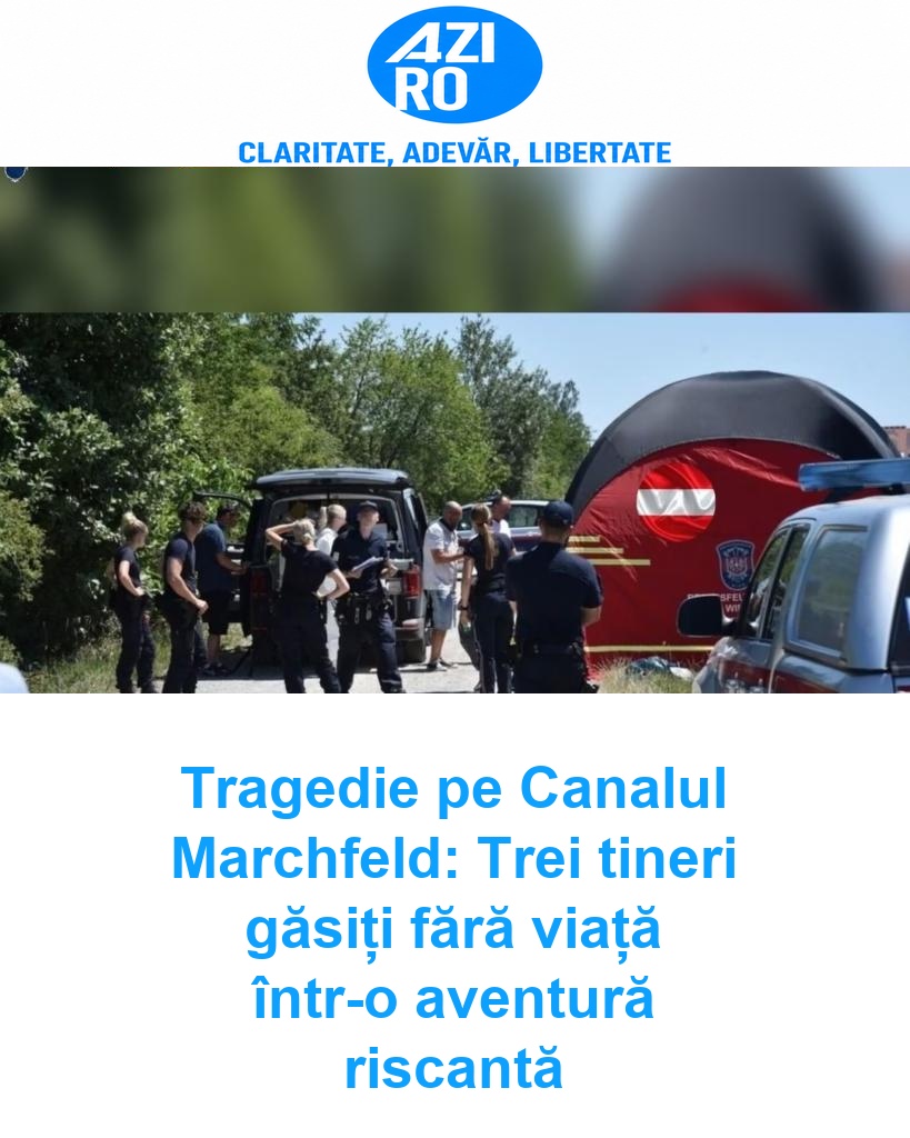 Tragedie pe Canalul Marchfeld: Trei tineri găsiți fără viață într-o aventură riscantă