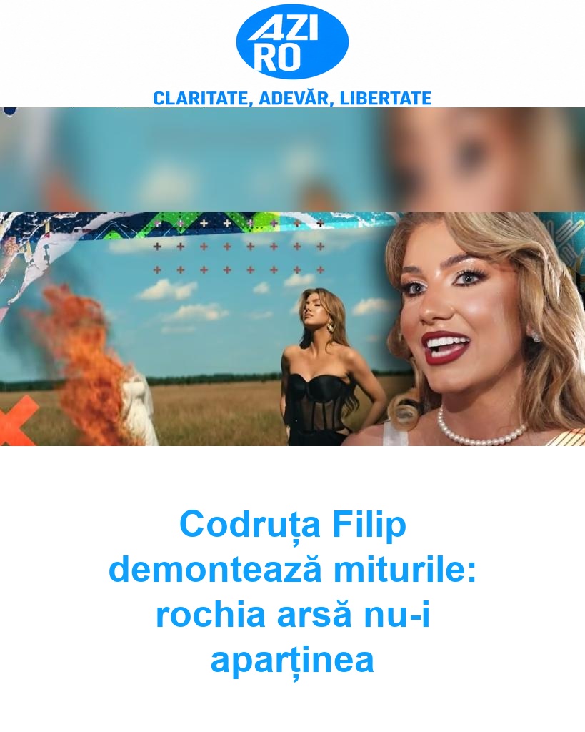 Codruța Filip demontează miturile: rochia arsă nu-i aparținea