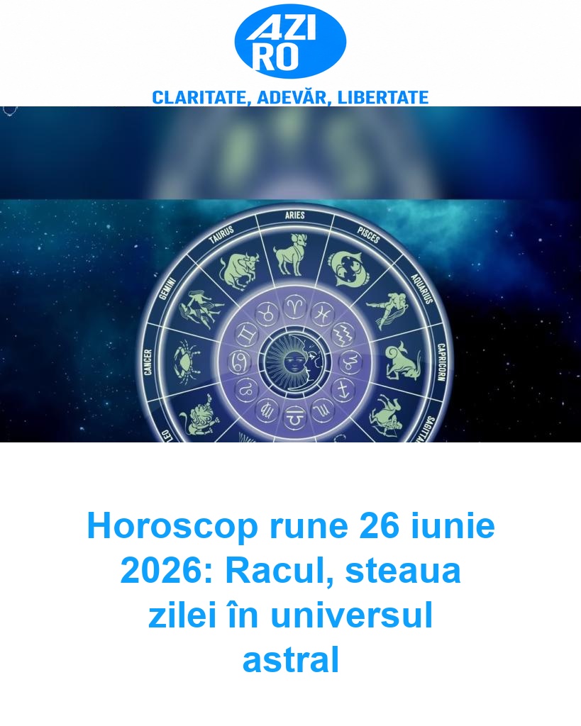 Horoscop rune 26 iunie 2026: Racul, steaua zilei în universul astral