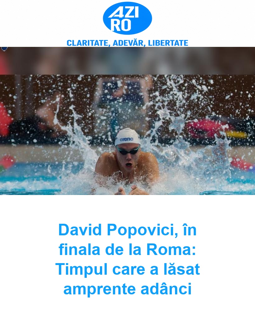 David Popovici, în finala de la Roma: Timpul care a lăsat amprente adânci