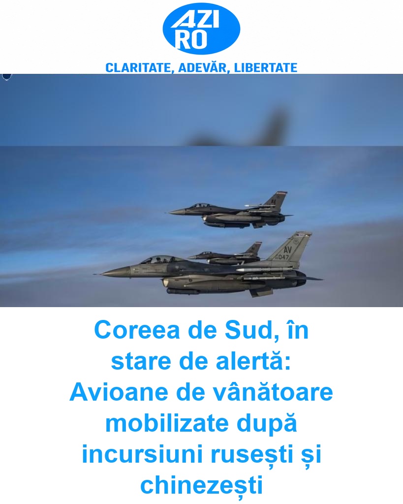 Coreea de Sud, în stare de alertă: Avioane de vânătoare mobilizate după incursiuni rusești și chinezești