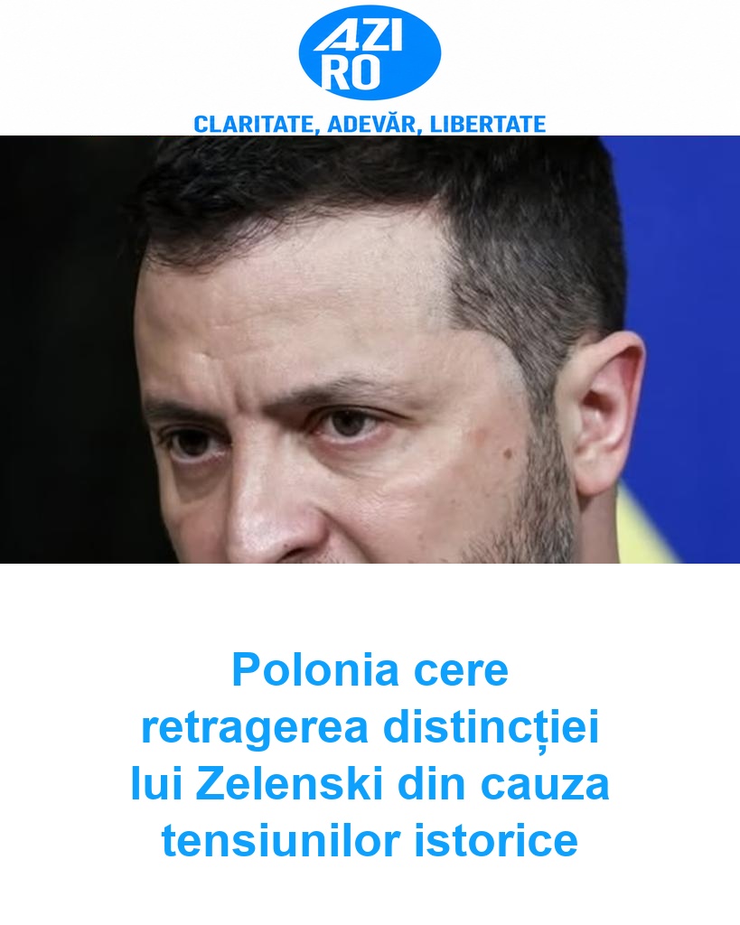 Polonia cere retragerea distincției lui Zelenski din cauza tensiunilor istorice