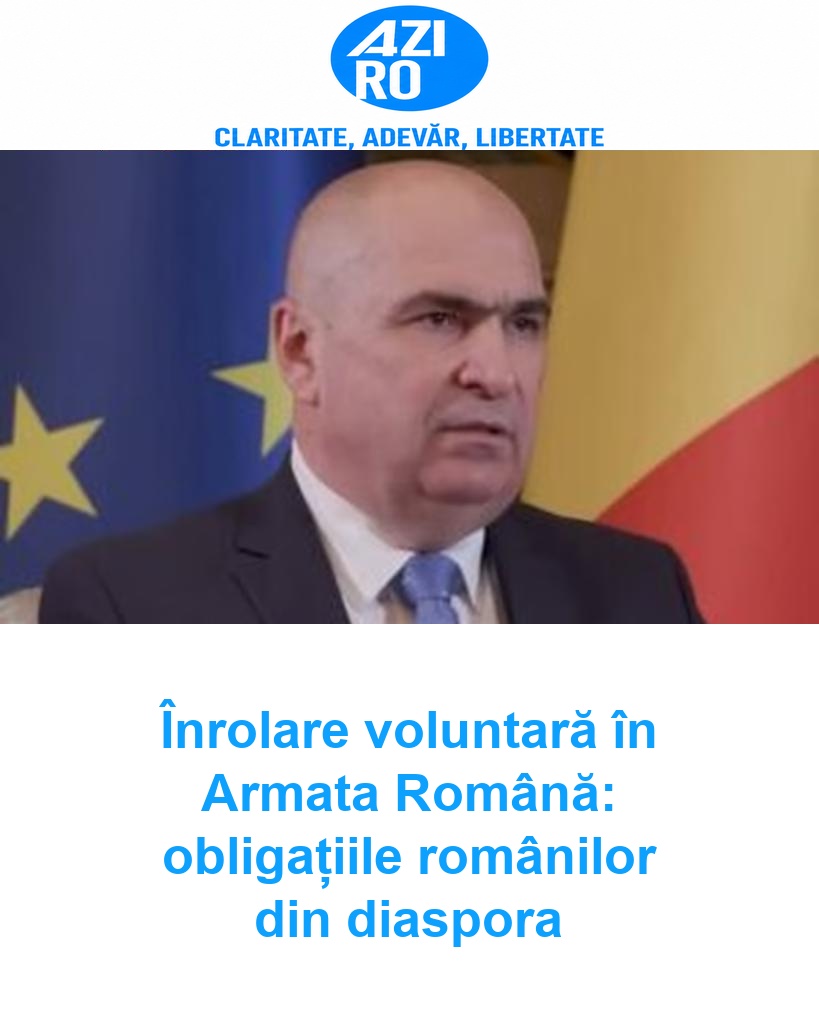 Înrolare voluntară în Armata Română: obligațiile românilor din diaspora