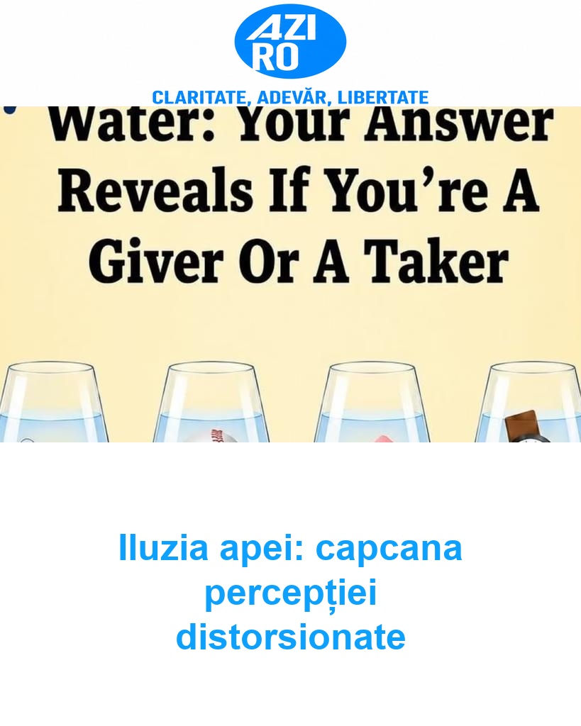 Iluzia apei: capcana percepției distorsionate