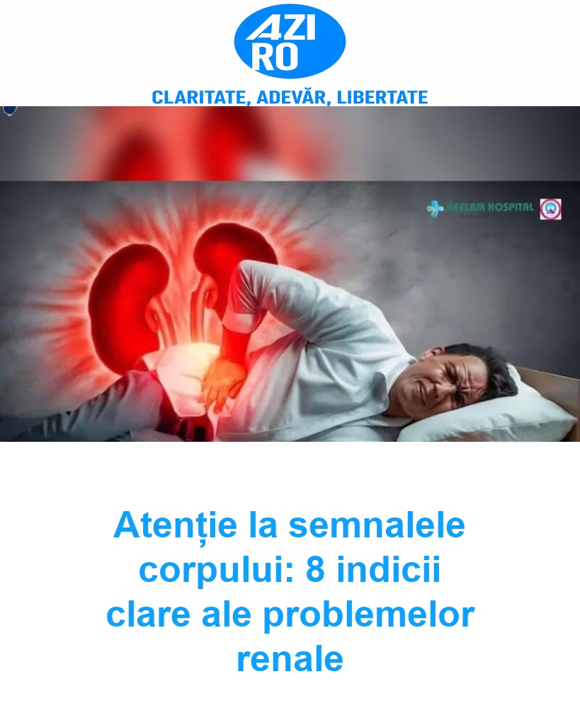 Atenție la semnalele corpului: 8 indicii clare ale problemelor renale