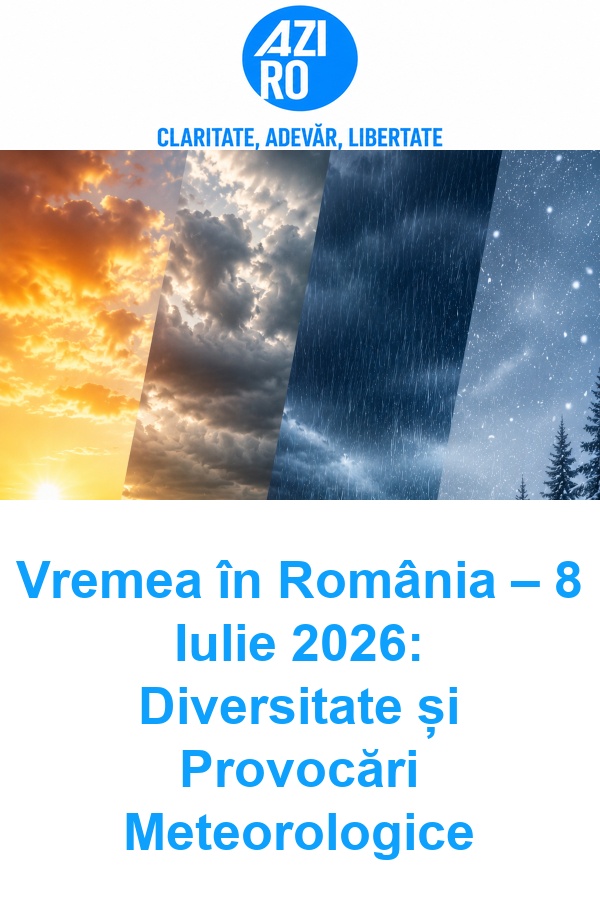 Vremea în România – 8 Iulie 2026: Diversitate și Provocări Meteorologice