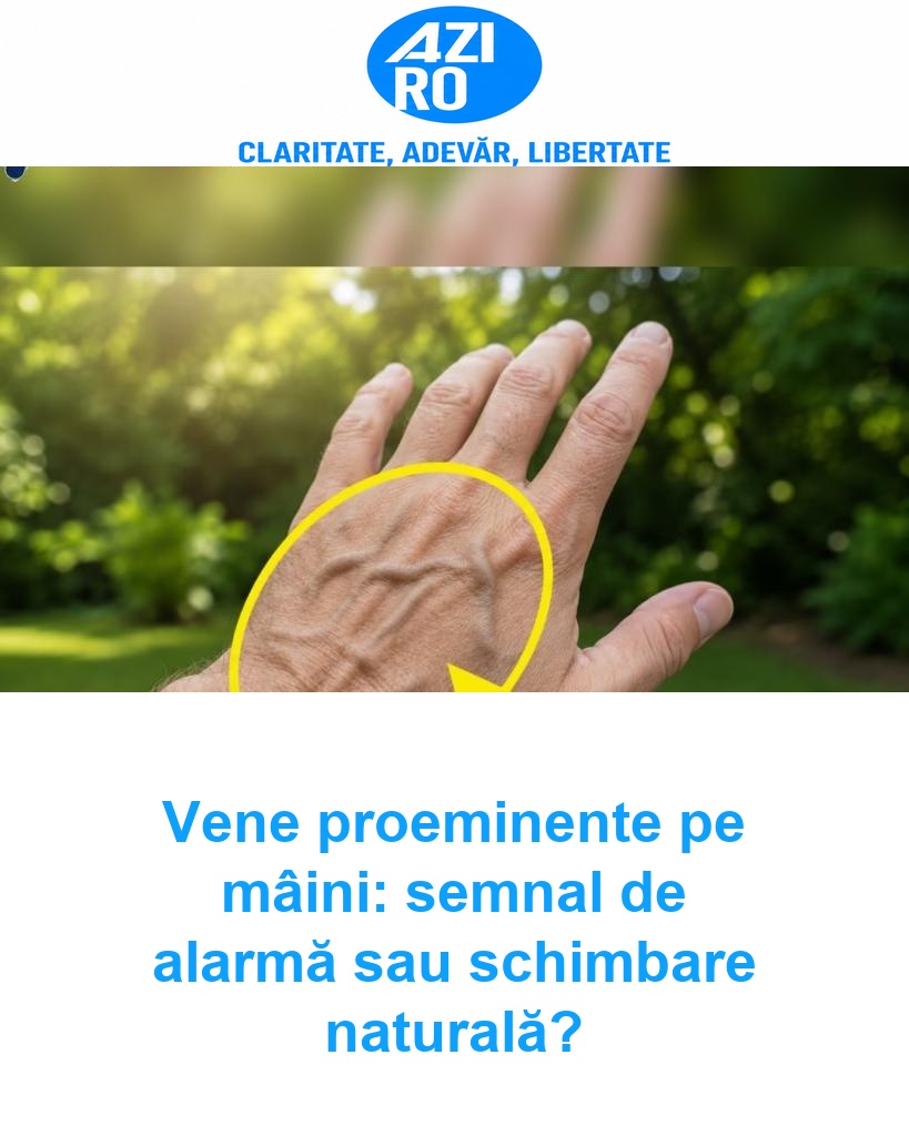 Vene proeminente pe mâini: semnal de alarmă sau schimbare naturală?