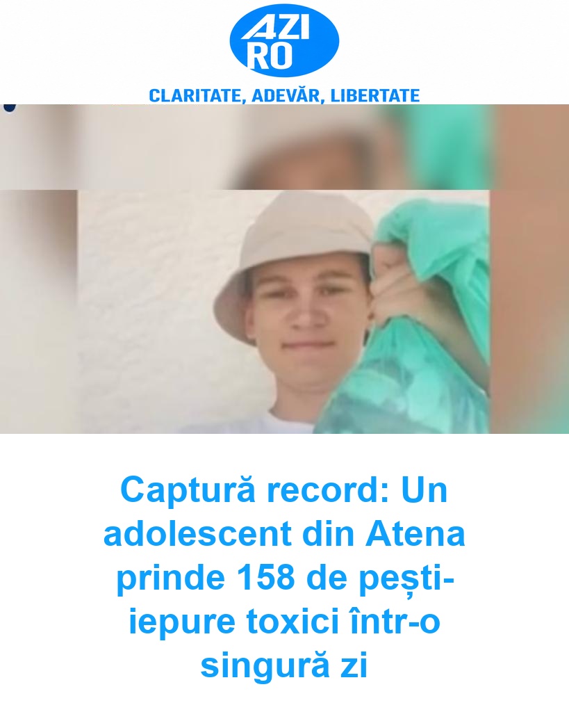 Captură record: Un adolescent din Atena prinde 158 de pești-iepure toxici într-o singură zi
