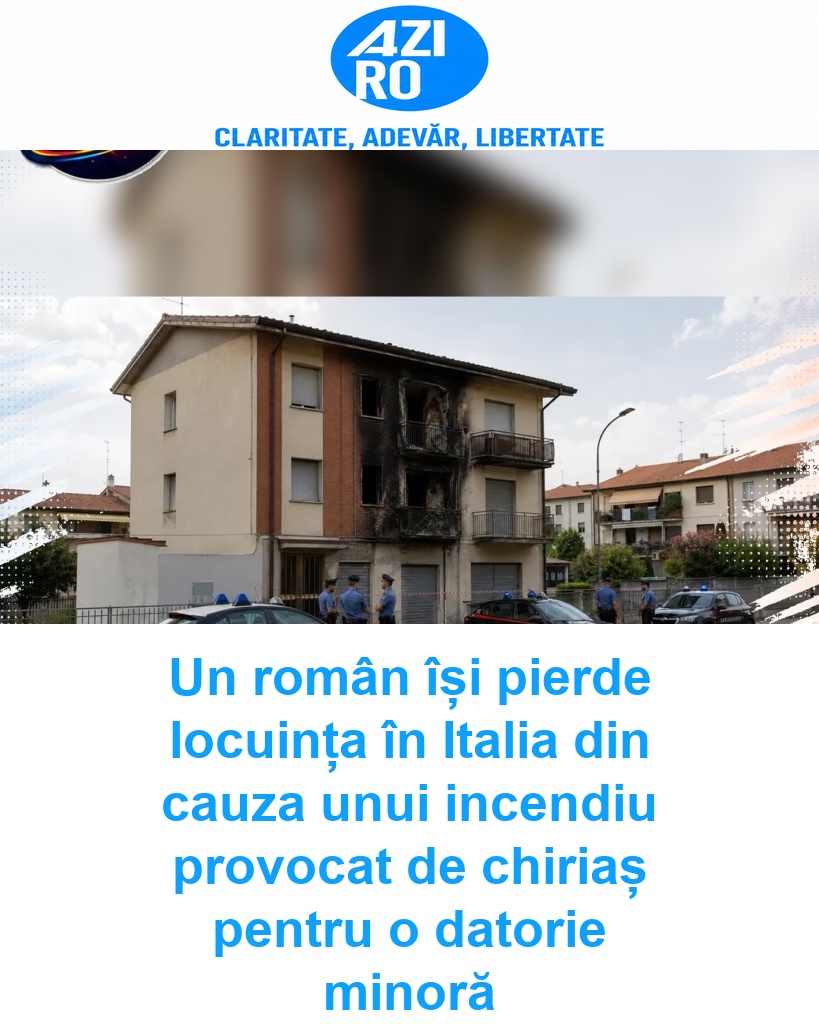 Un român își pierde locuința în Italia din cauza unui incendiu provocat de chiriaș pentru o datorie minoră