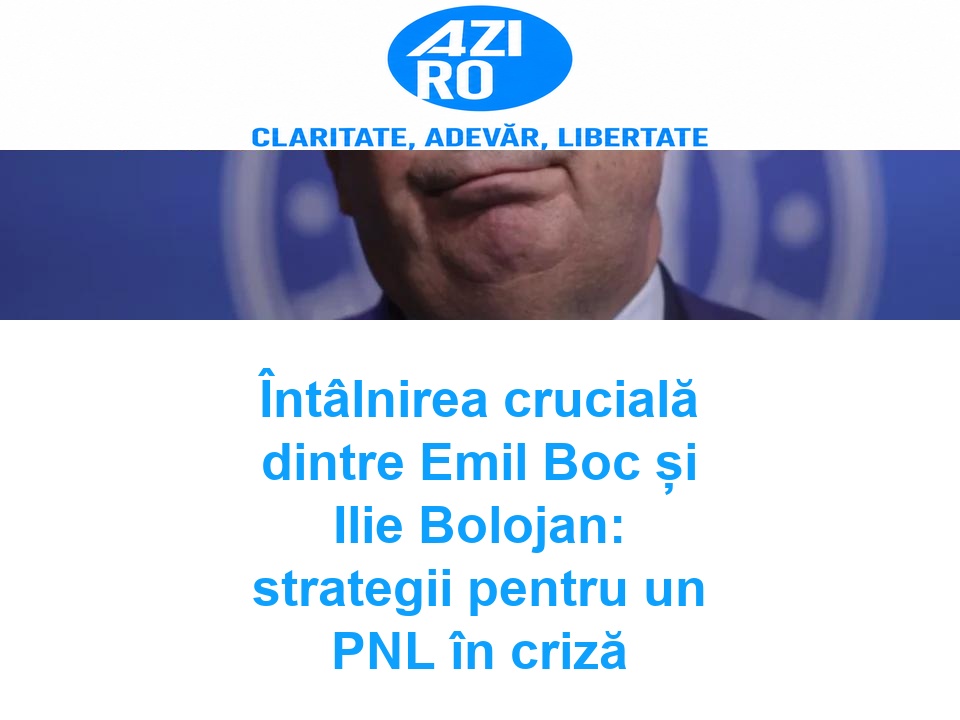 Întâlnirea crucială dintre Emil Boc și Ilie Bolojan: strategii pentru un PNL în criză