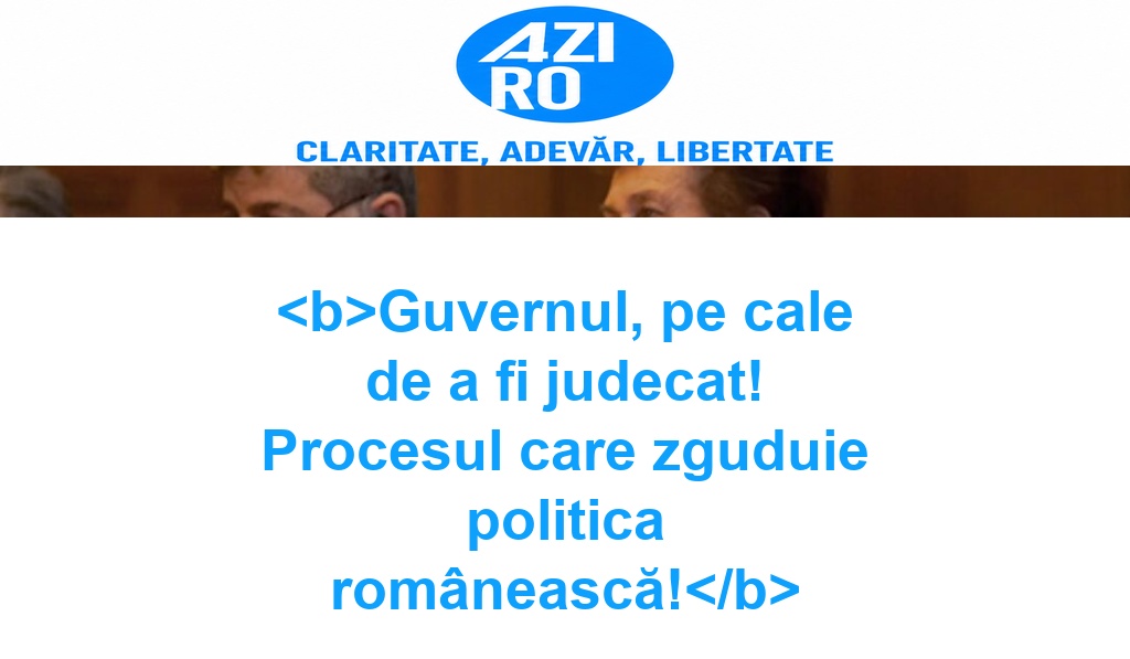 <b>Guvernul, pe cale de a fi judecat! Procesul care zguduie politica românească!</b>