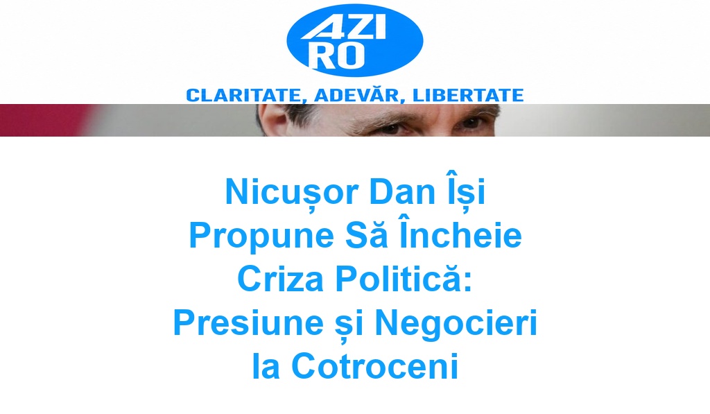 Nicușor Dan Își Propune Să Încheie Criza Politică: Presiune și Negocieri la Cotroceni