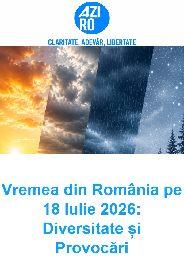 Vremea din România pe 18 Iulie 2026: Diversitate și Provocări