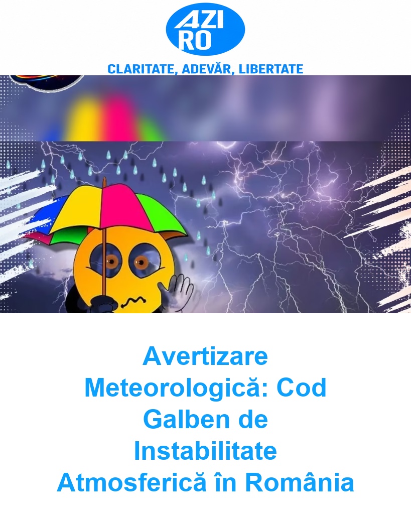 Avertizare Meteorologică: Cod Galben de Instabilitate Atmosferică în România