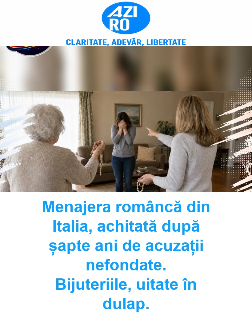 Menajera româncă din Italia, achitată după șapte ani de acuzații nefondate. Bijuteriile, uitate în dulap.