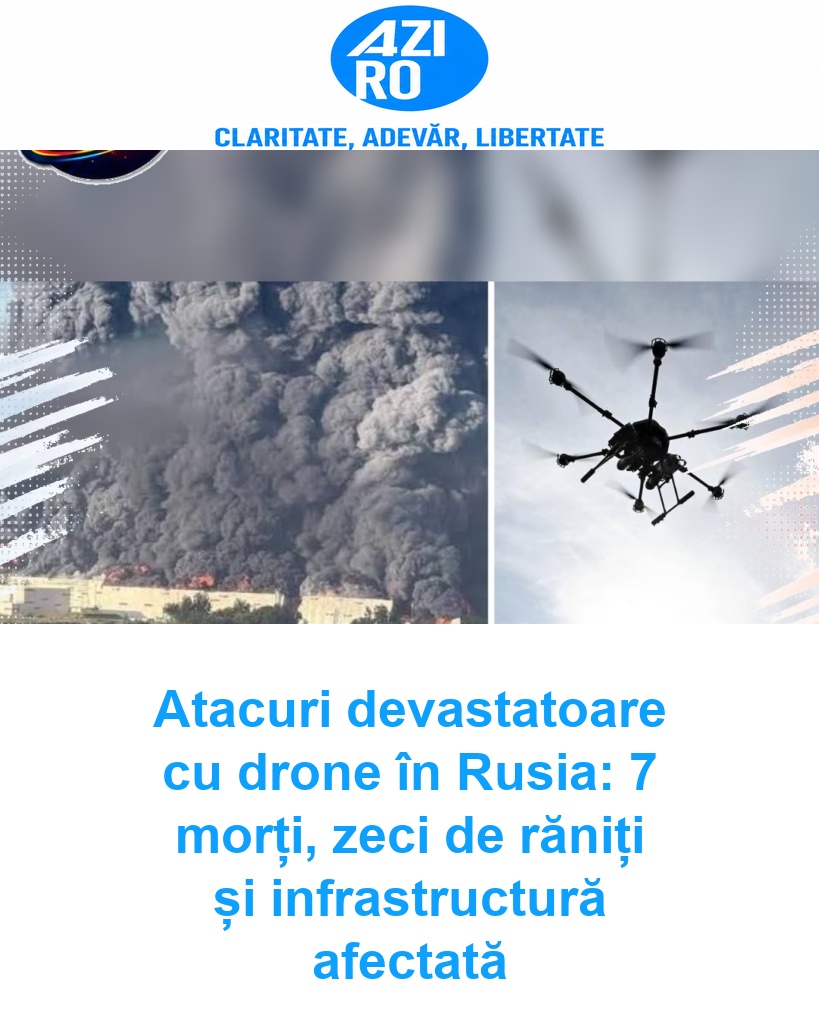 Atacuri devastatoare cu drone în Rusia: 7 morți, zeci de răniți și infrastructură afectată