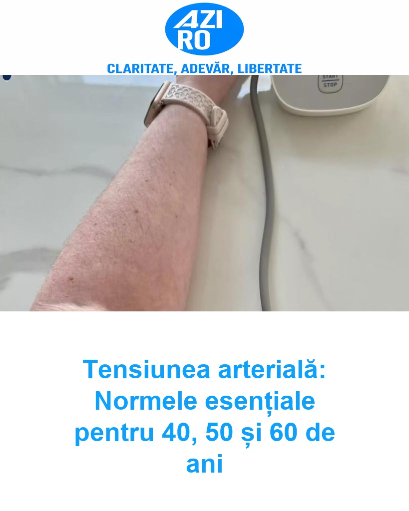 Tensiunea arterială: Normele esențiale pentru 40, 50 și 60 de ani