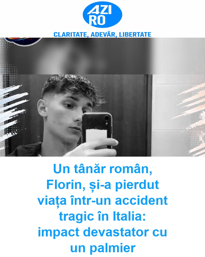 Un tânăr român, Florin, și-a pierdut viața într-un accident tragic în Italia: impact devastator cu un palmier