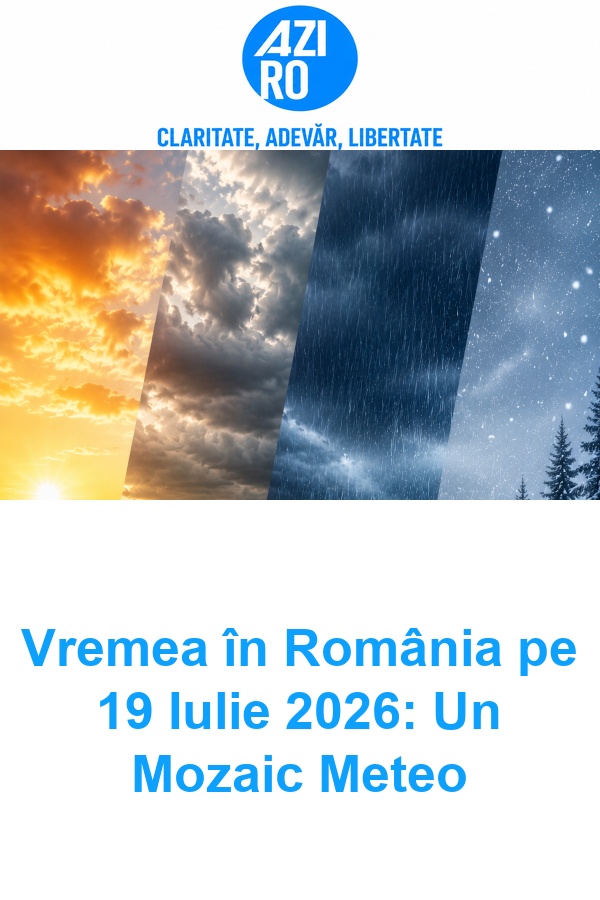 Vremea în România pe 19 Iulie 2026: Un Mozaic Meteo