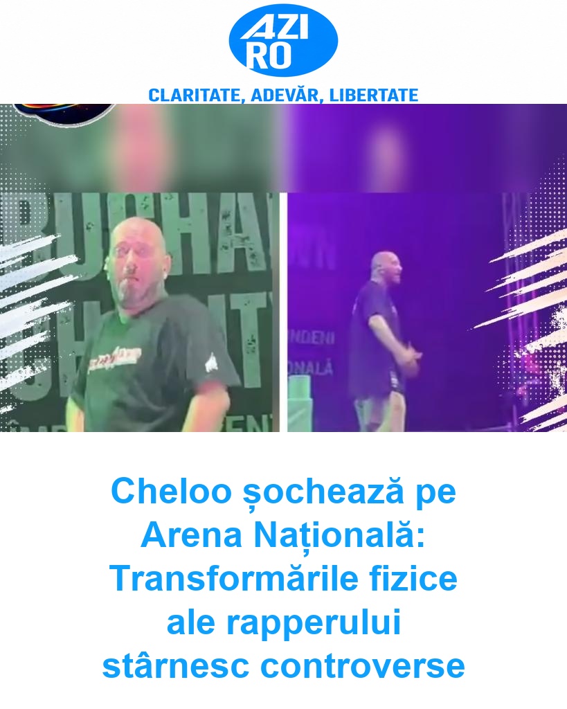 Cheloo șochează pe Arena Națională: Transformările fizice ale rapperului stârnesc controverse