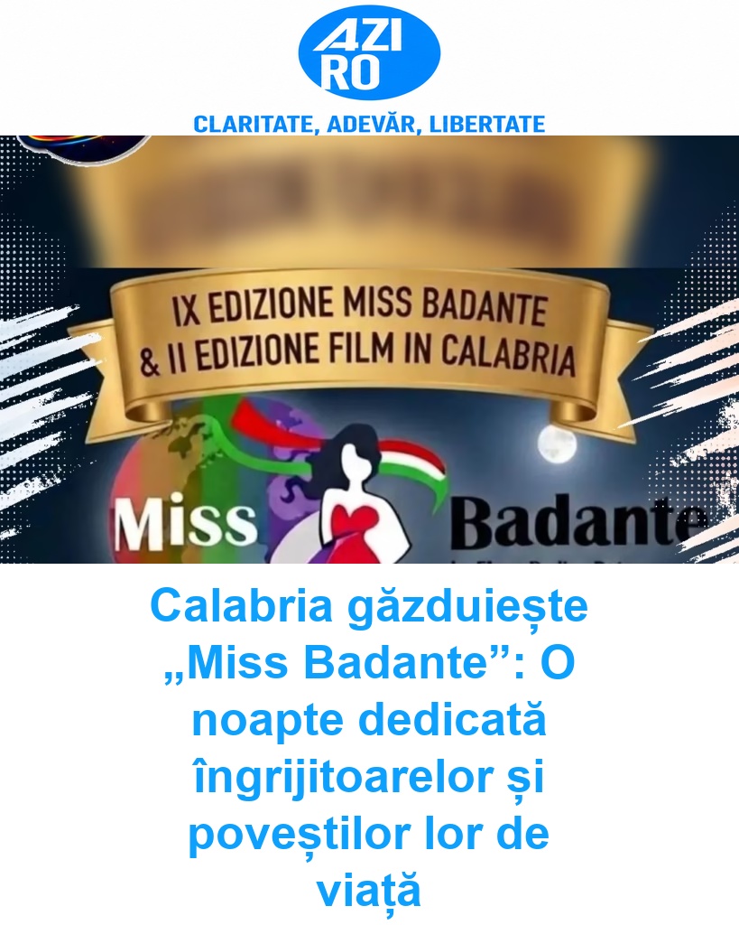 Calabria găzduiește „Miss Badante”: O noapte dedicată îngrijitoarelor și poveștilor lor de viață