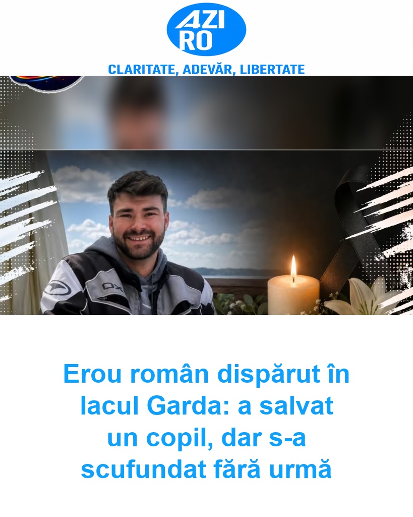 Erou român dispărut în lacul Garda: a salvat un copil, dar s-a scufundat fără urmă
