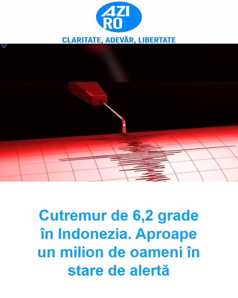 Cutremur de 6,2 grade în Indonezia. Aproape un milion de oameni în stare de alertă