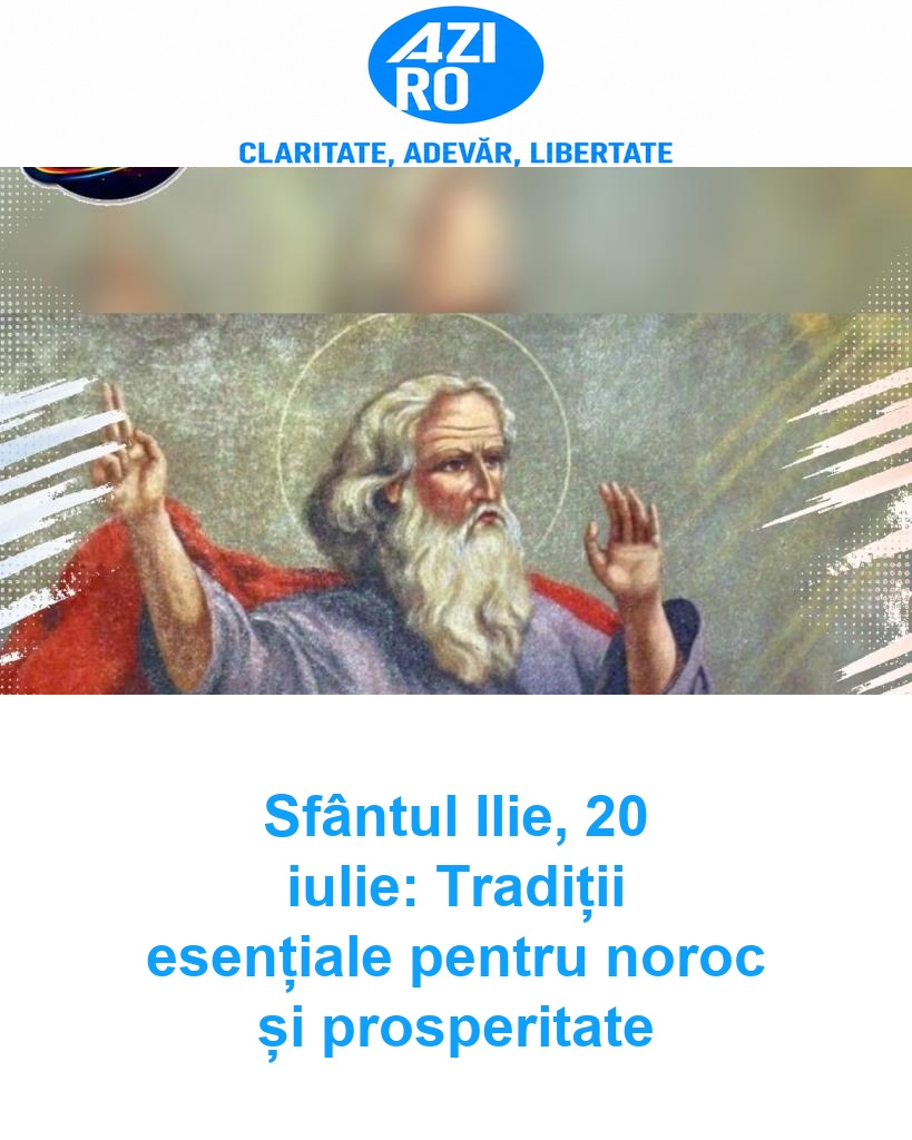 Sfântul Ilie, 20 iulie: Tradiții esențiale pentru noroc și prosperitate