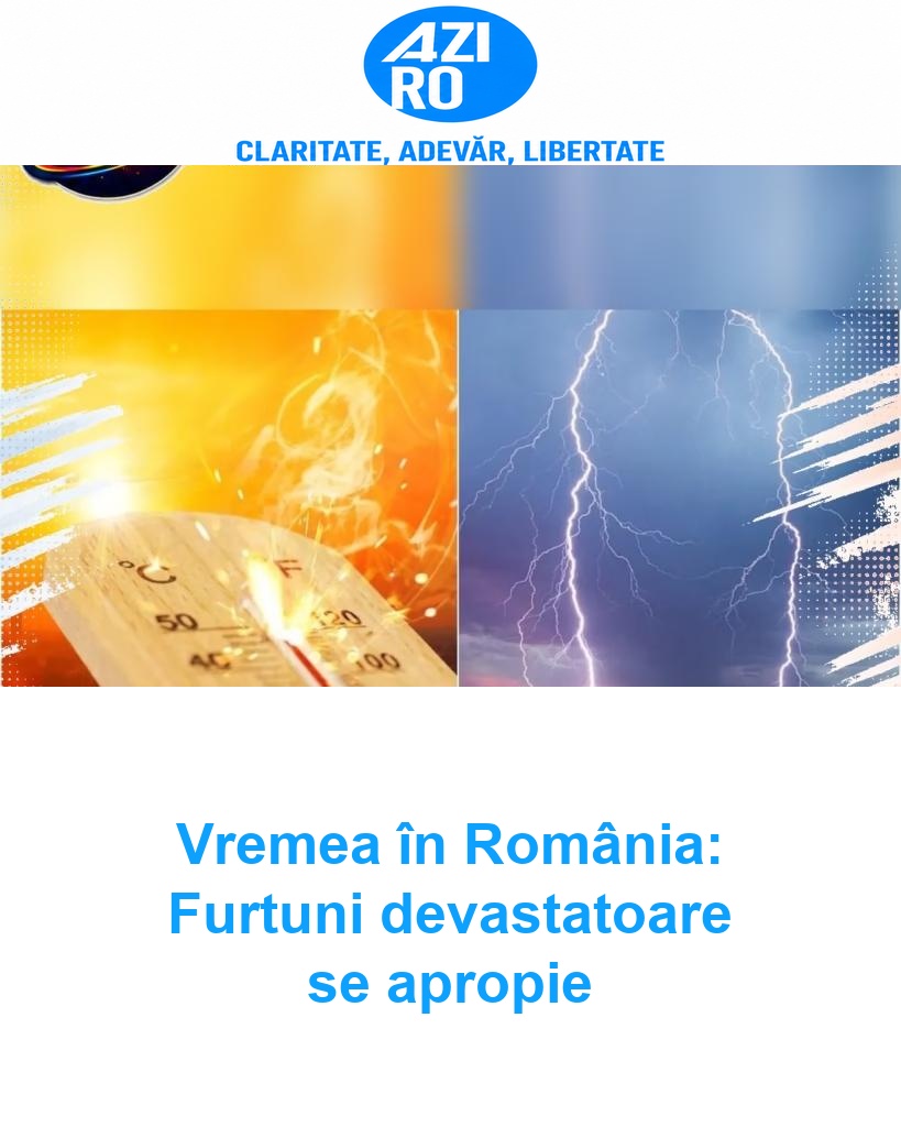 Vremea în România: Furtuni devastatoare se apropie
